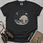 Cosmic Countryside Fox T-Shirt — black