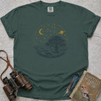 Cosmic Countryside Fox T-Shirt — blue spruce