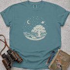 Cosmic Countryside Fox T-Shirt — seafoam