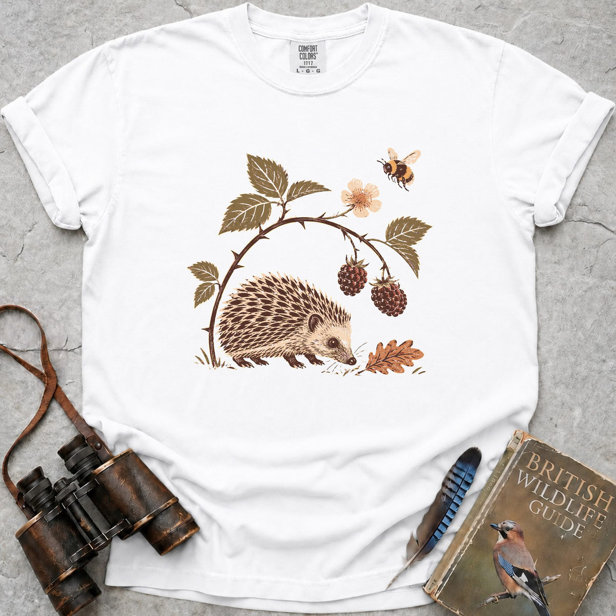 cottagecore-blackberry-hedgehog — white