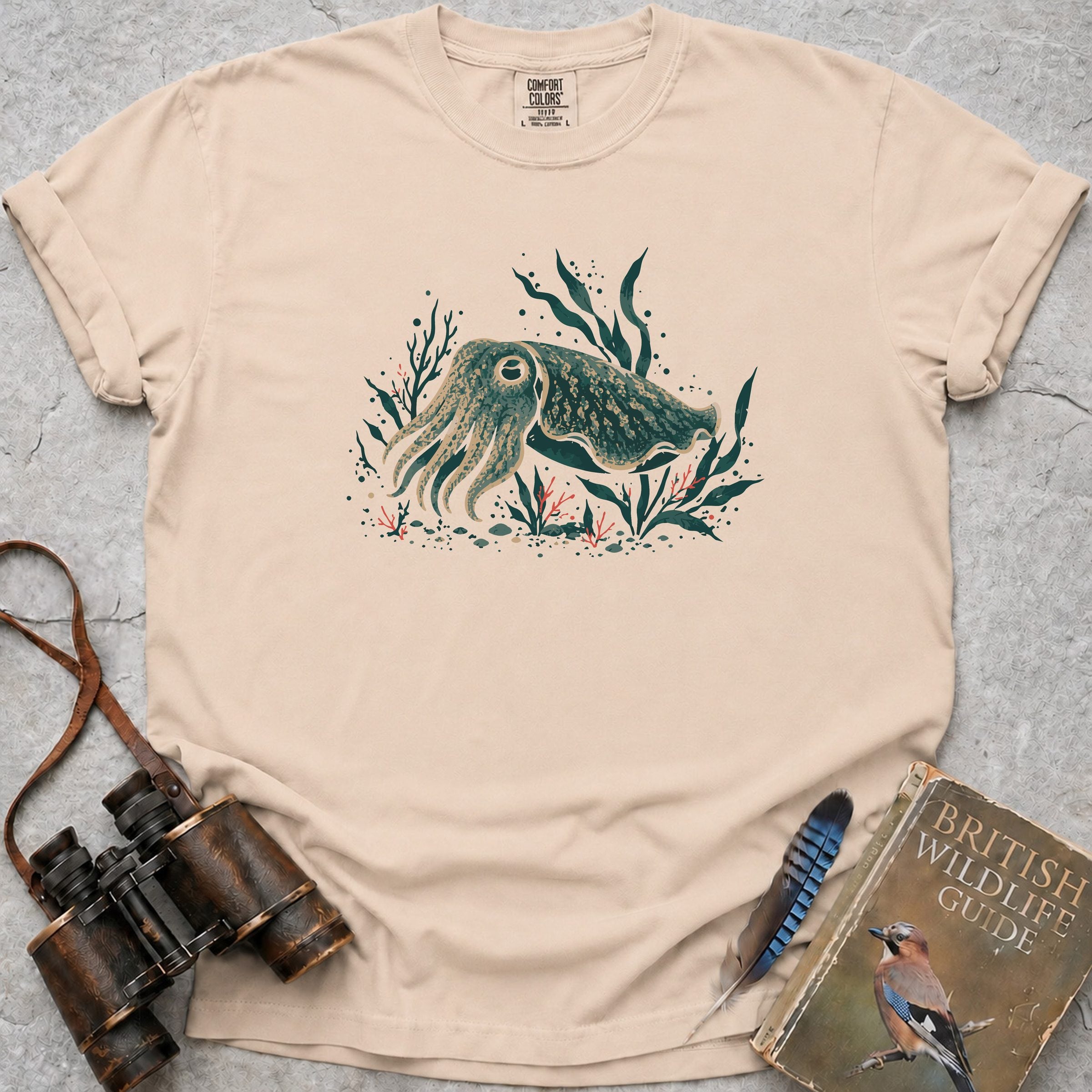 Curious Cuttlefish T-Shirt — ivory