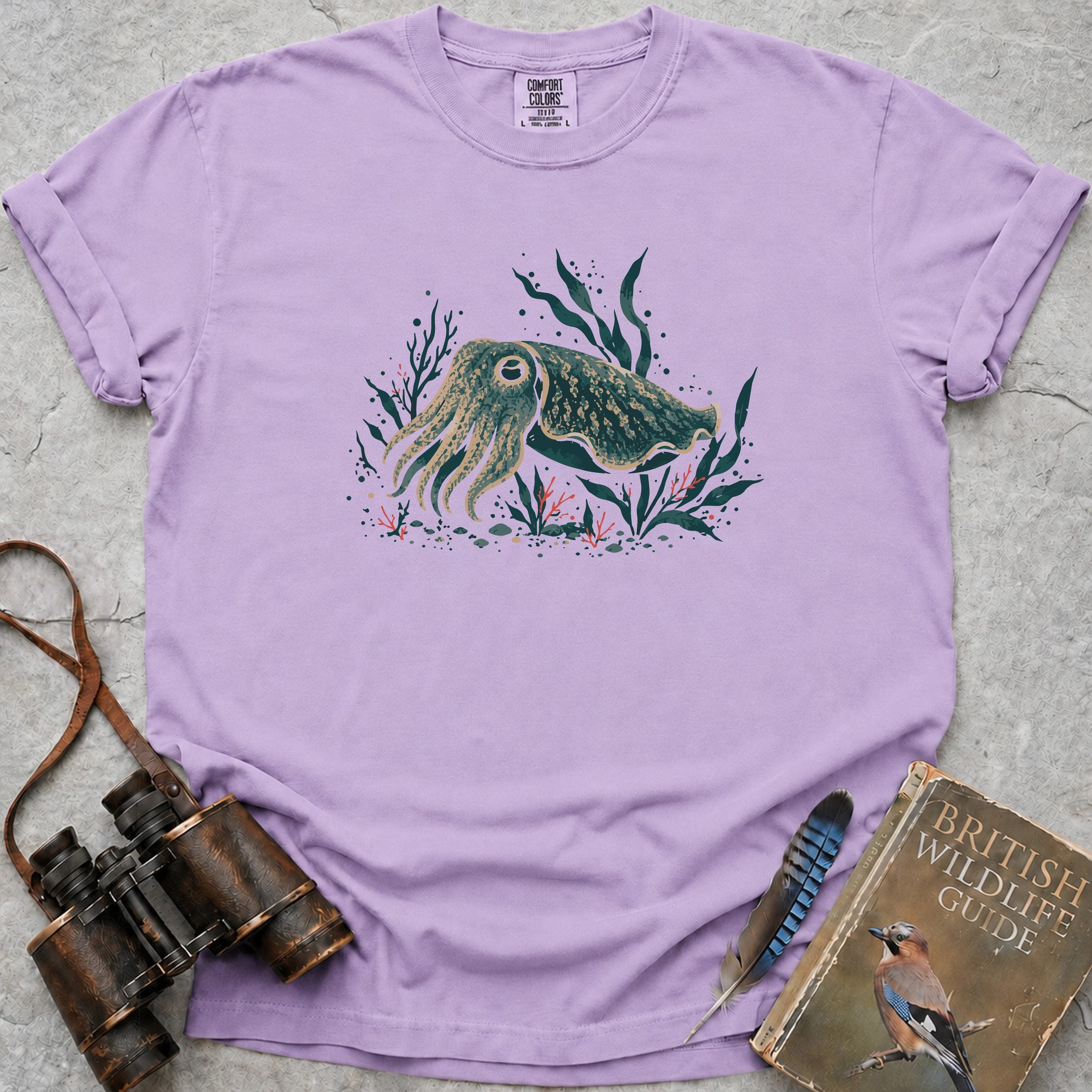 Curious Cuttlefish T-Shirt — orchid