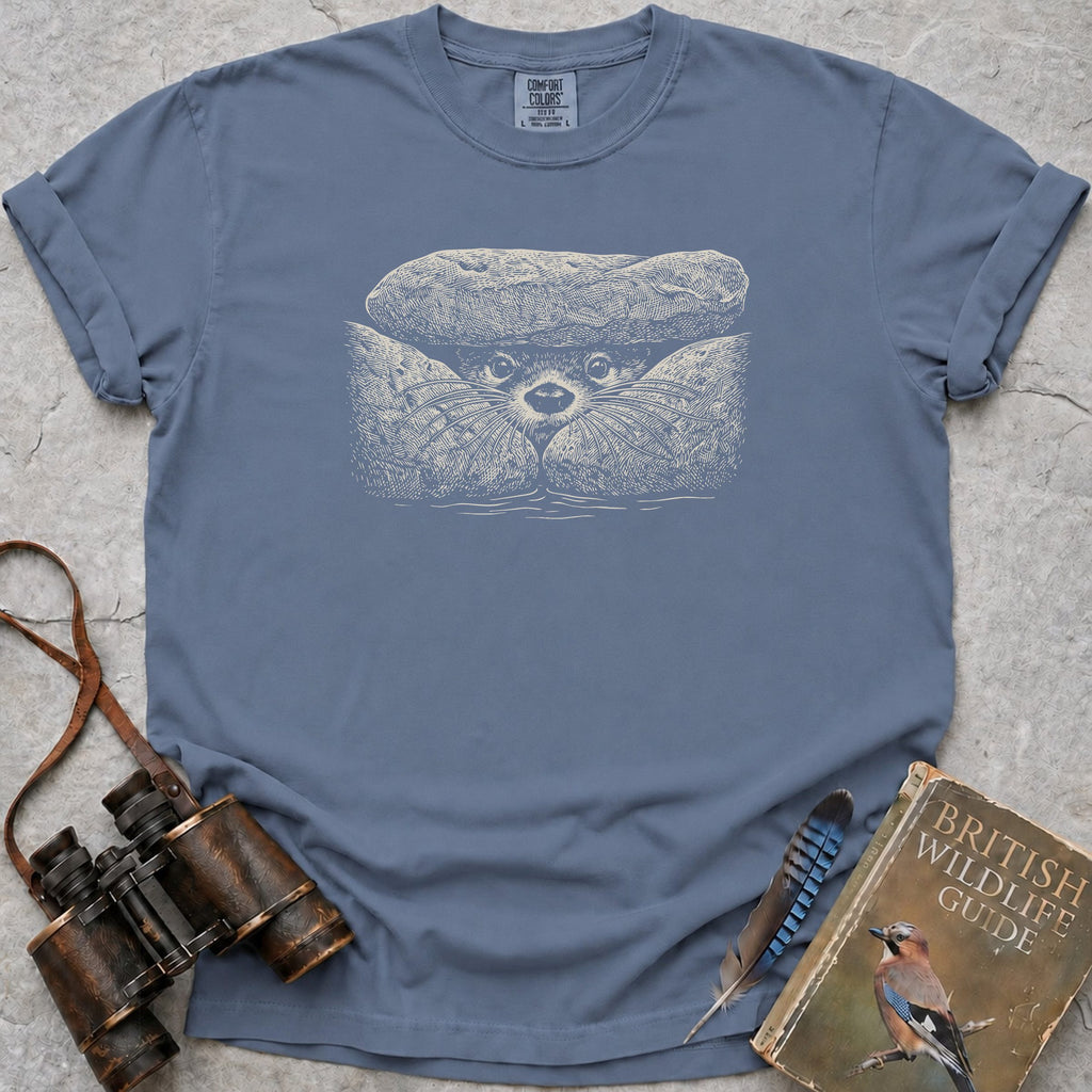 Curious Otter T-Shirt — blue jean