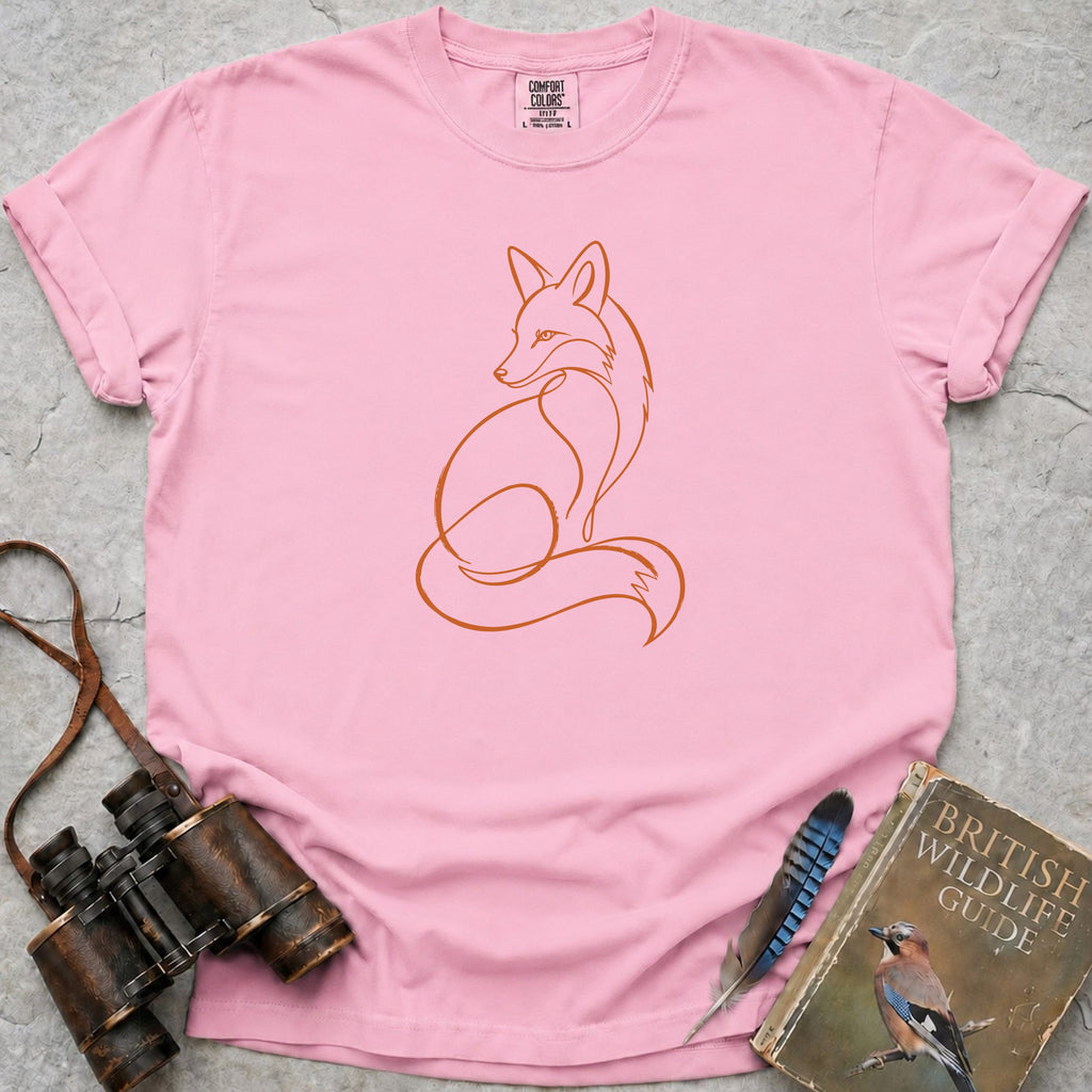 Curled Line Fox T-Shirt — blossom