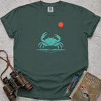 Dancing Crab At Sunrise T-Shirt — blue spruce