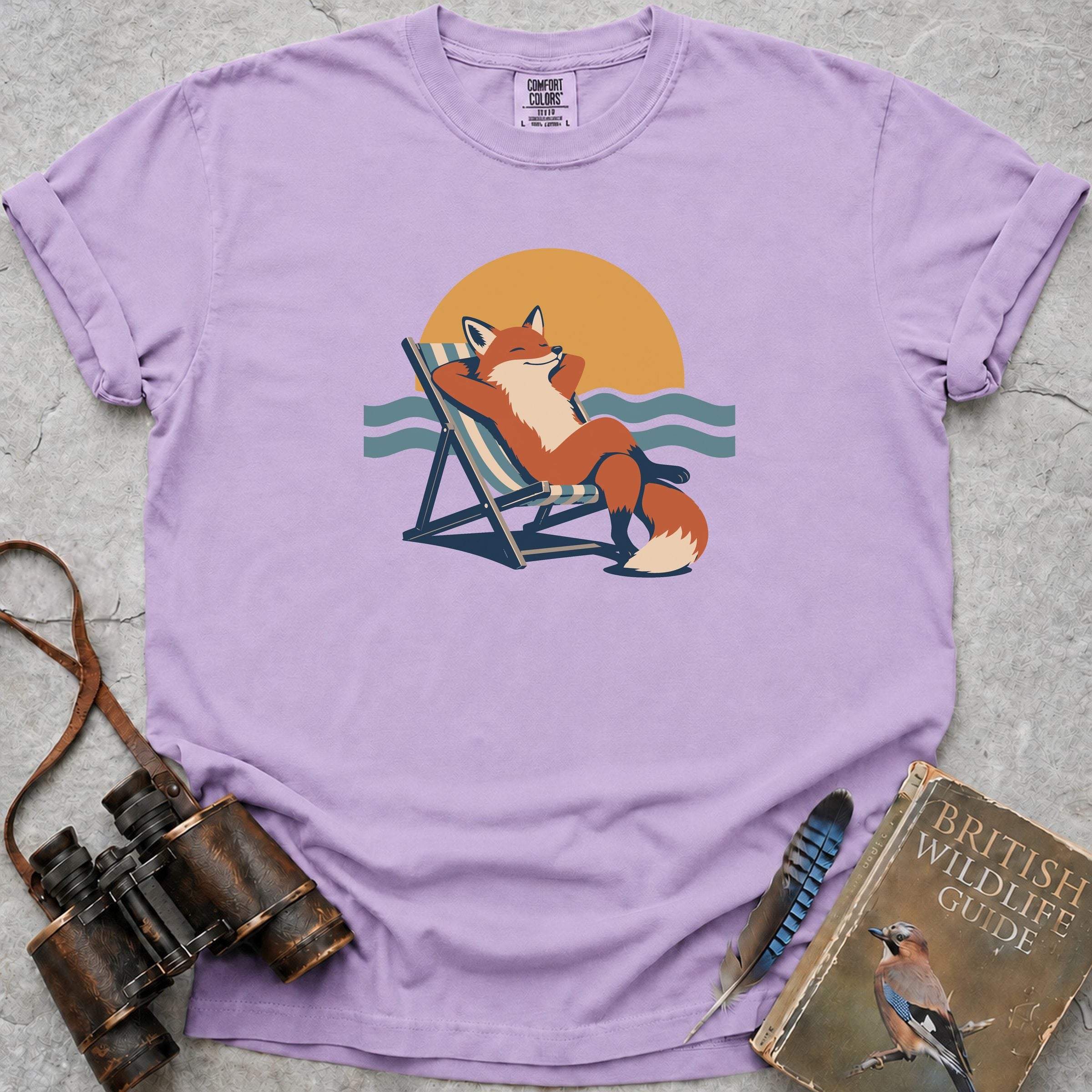 Deckchair Fox T-Shirt — orchid