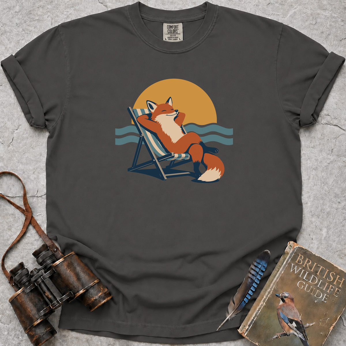 Deckchair Fox T-Shirt — pepper