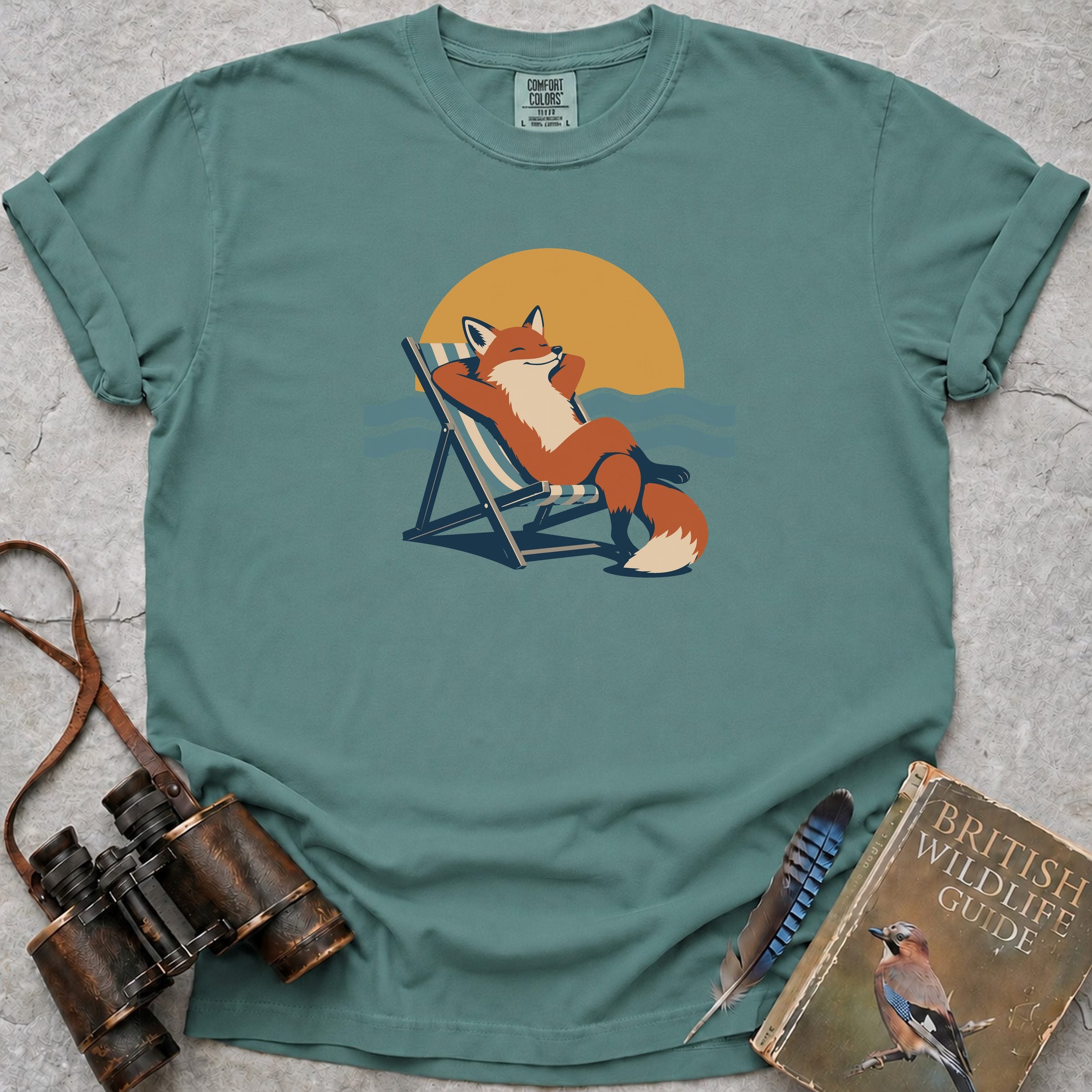 Deckchair Fox T-Shirt — seafoam