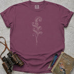 Delicate Furled Fern T-Shirt — berry