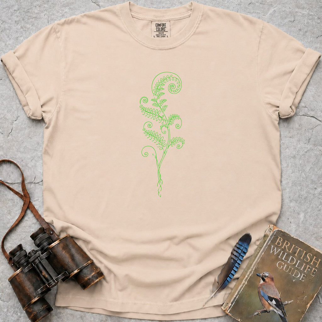 Delicate Furled Fern T-Shirt — ivory