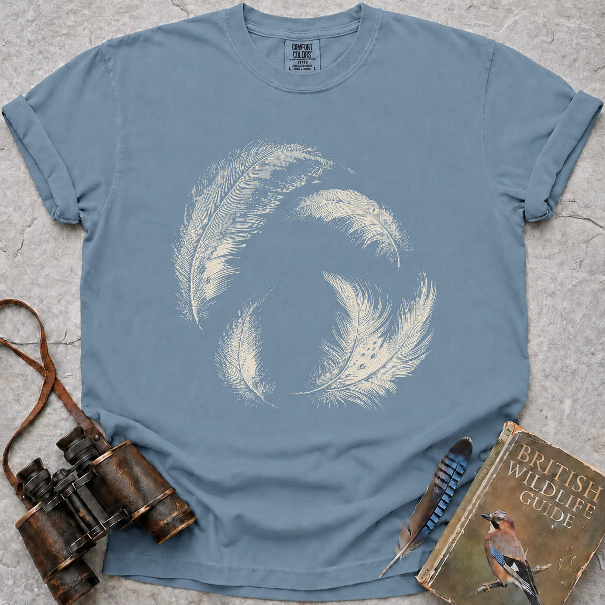 delicate-swirling-barn-owl-feathers — ice blue