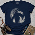 delicate-swirling-barn-owl-feathers — true navy