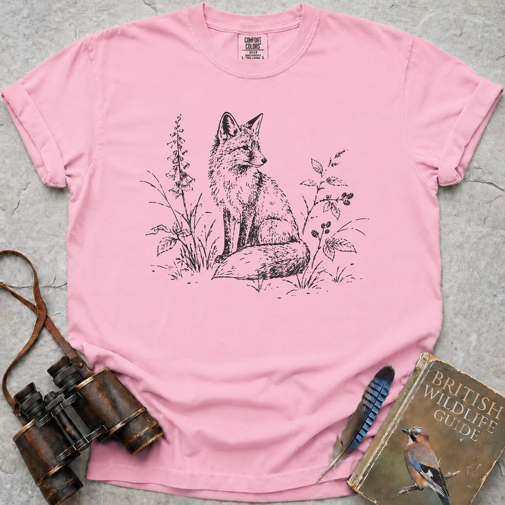 Delicate Woodland Fox T-Shirt — blossom