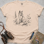Delicate Woodland Fox T-Shirt — ivory