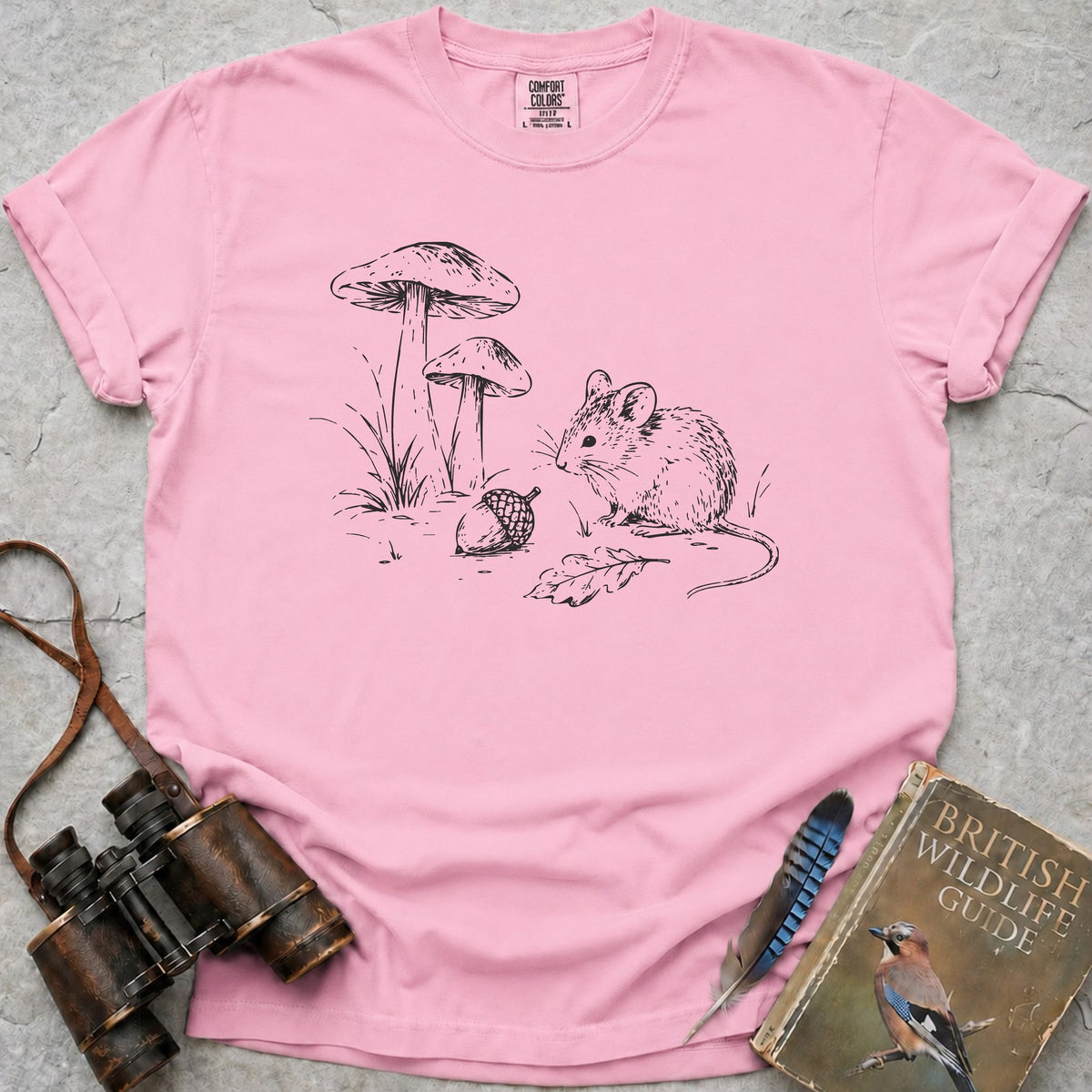 Delicate Woodland Mouse T-Shirt — blossom