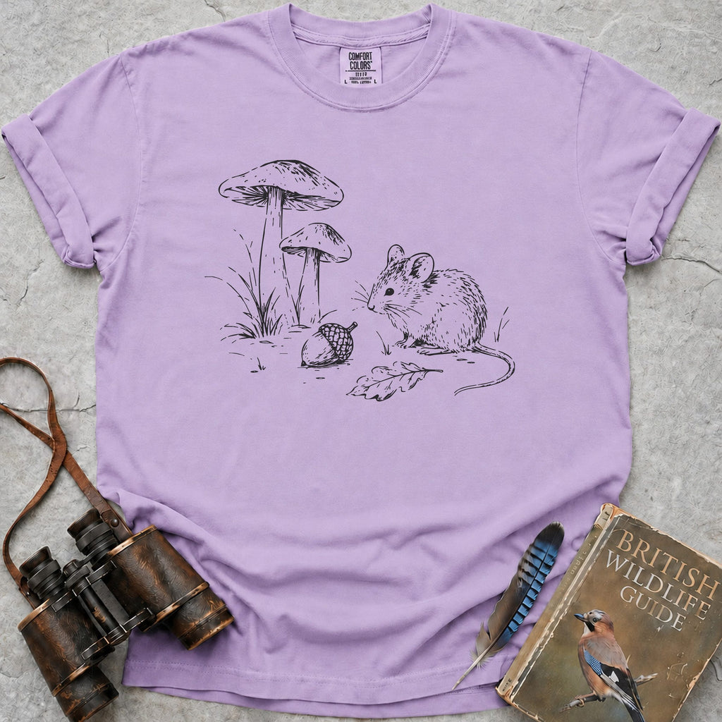 Delicate Woodland Mouse T-Shirt — orchid