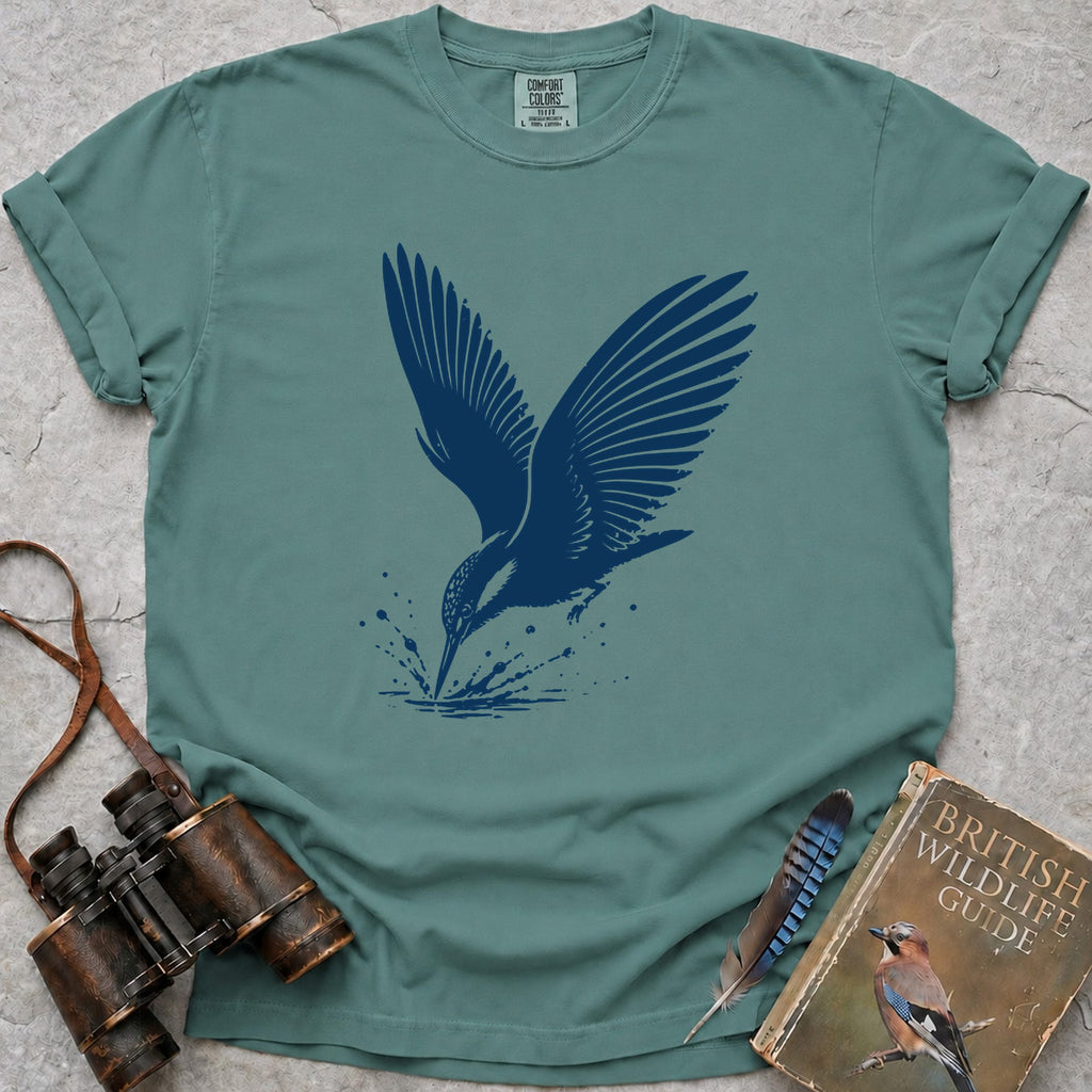 Diving Kingfisher T-Shirt — seafoam