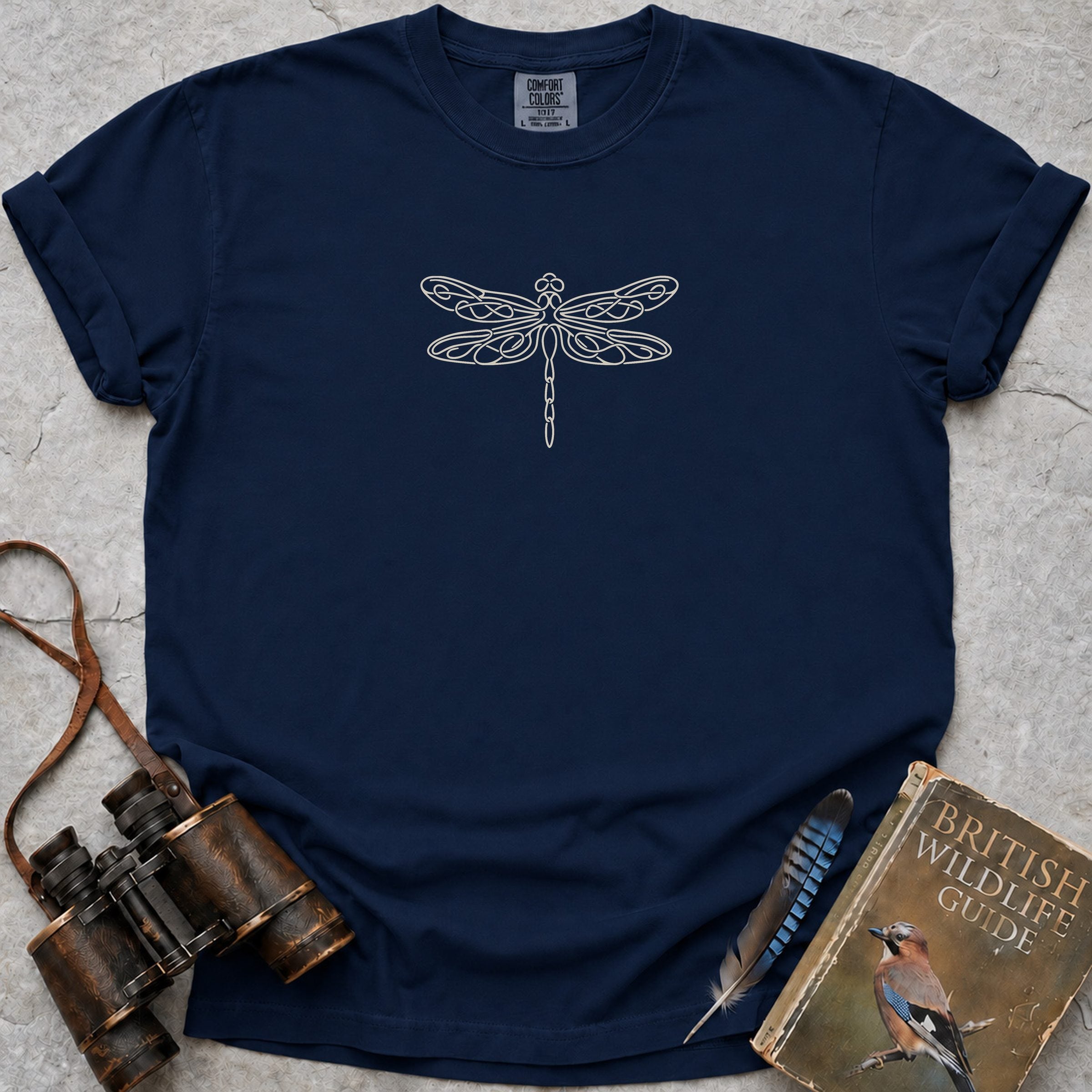 Dragonfly Line T-Shirt — true navy