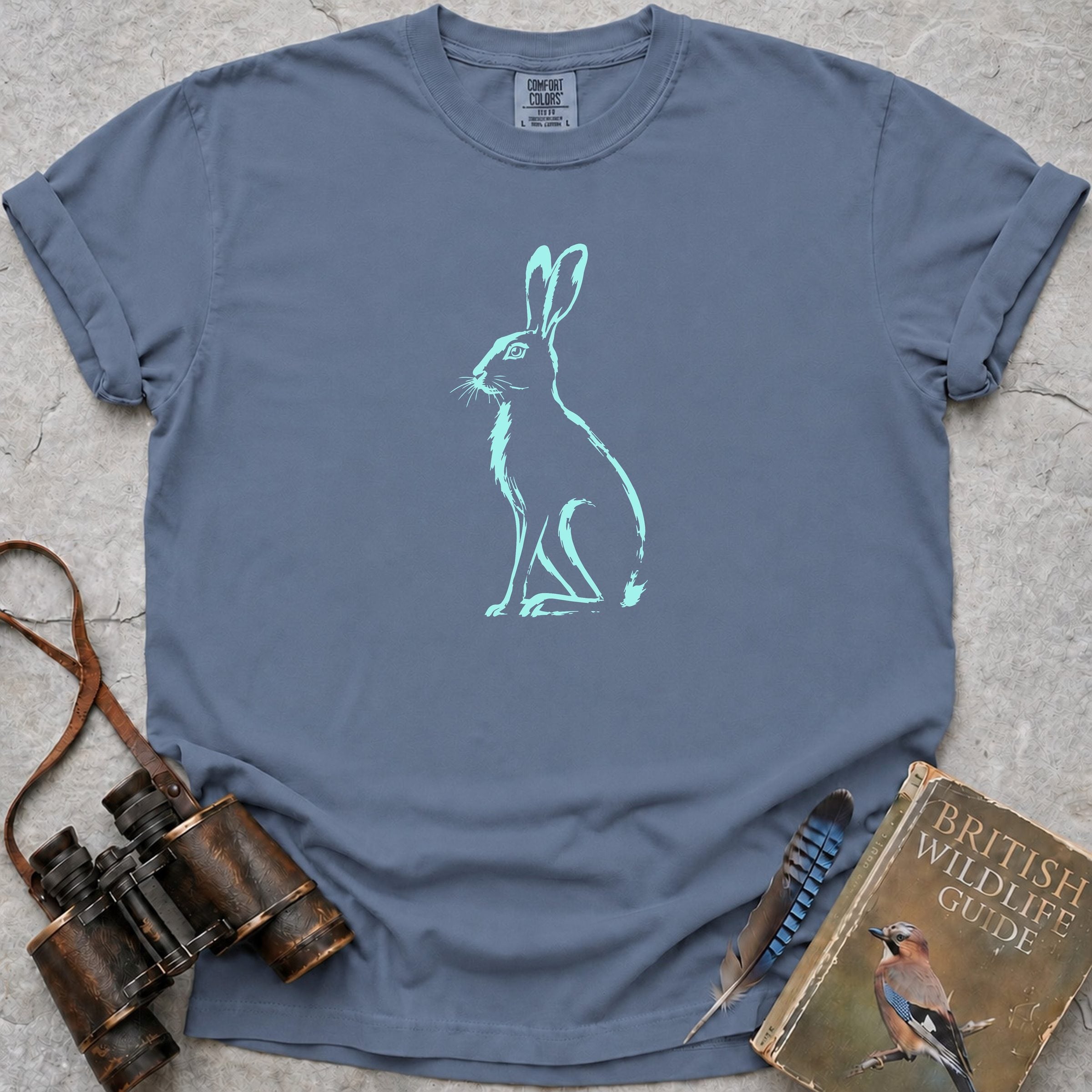 Electric Hare T-Shirt — blue jean