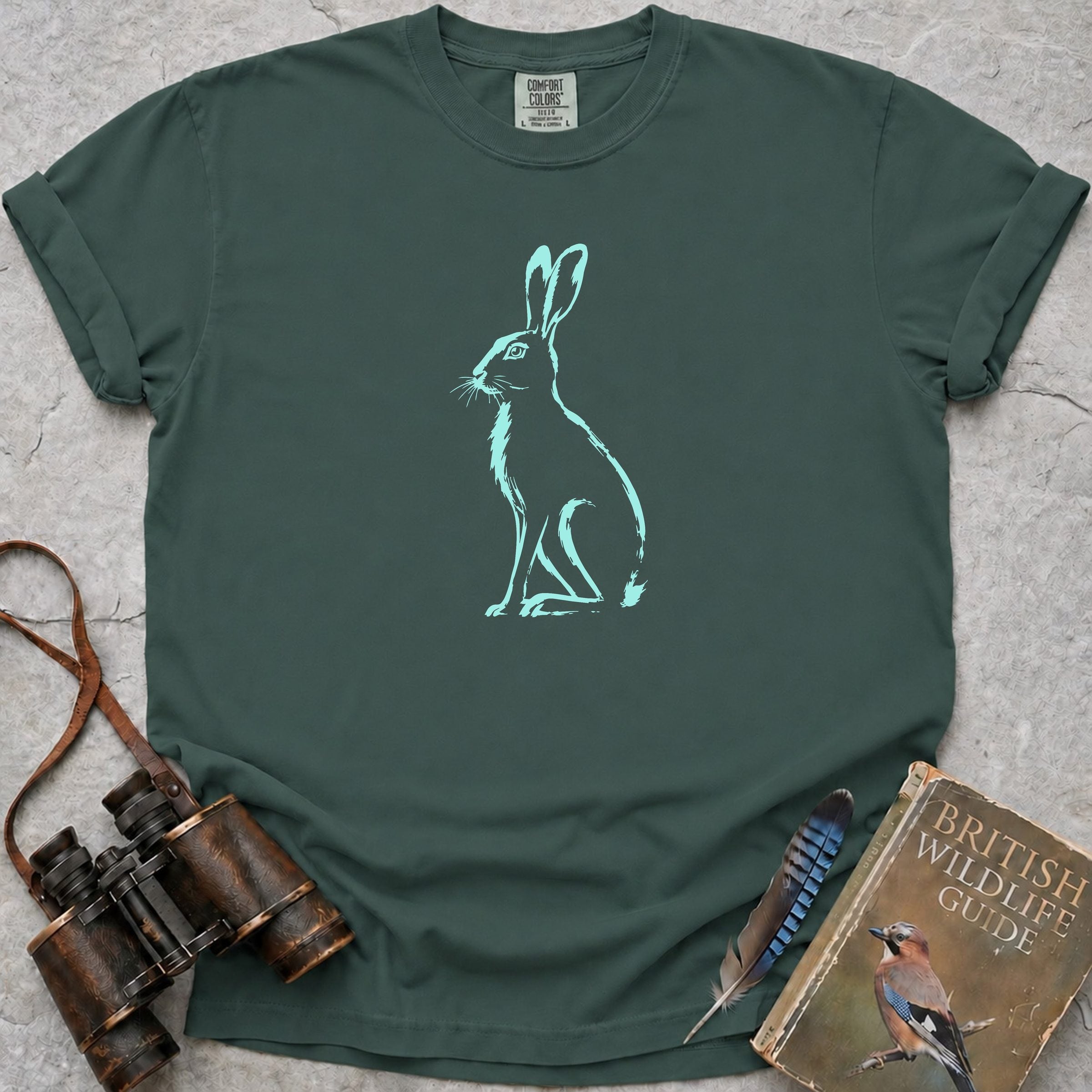 Electric Hare T-Shirt — blue spruce