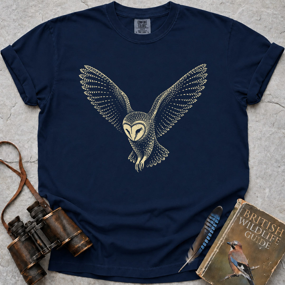 elegant-barn-owl-hover — true navy