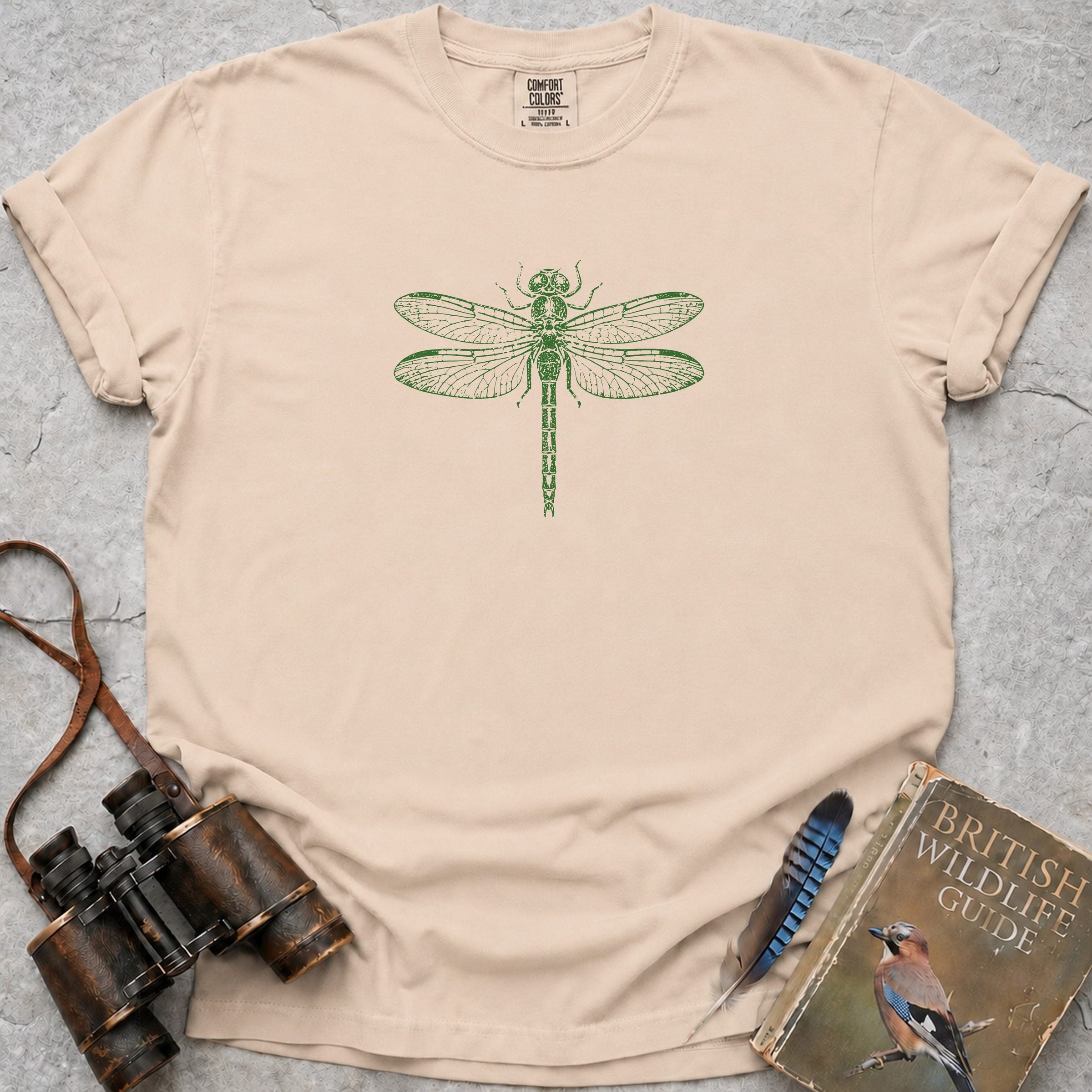 Etched Dragonfly T-Shirt — ivory