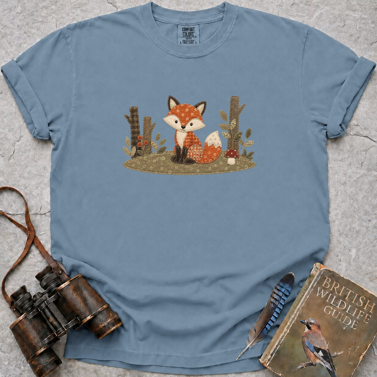faux-patchwork-fox — ice blue