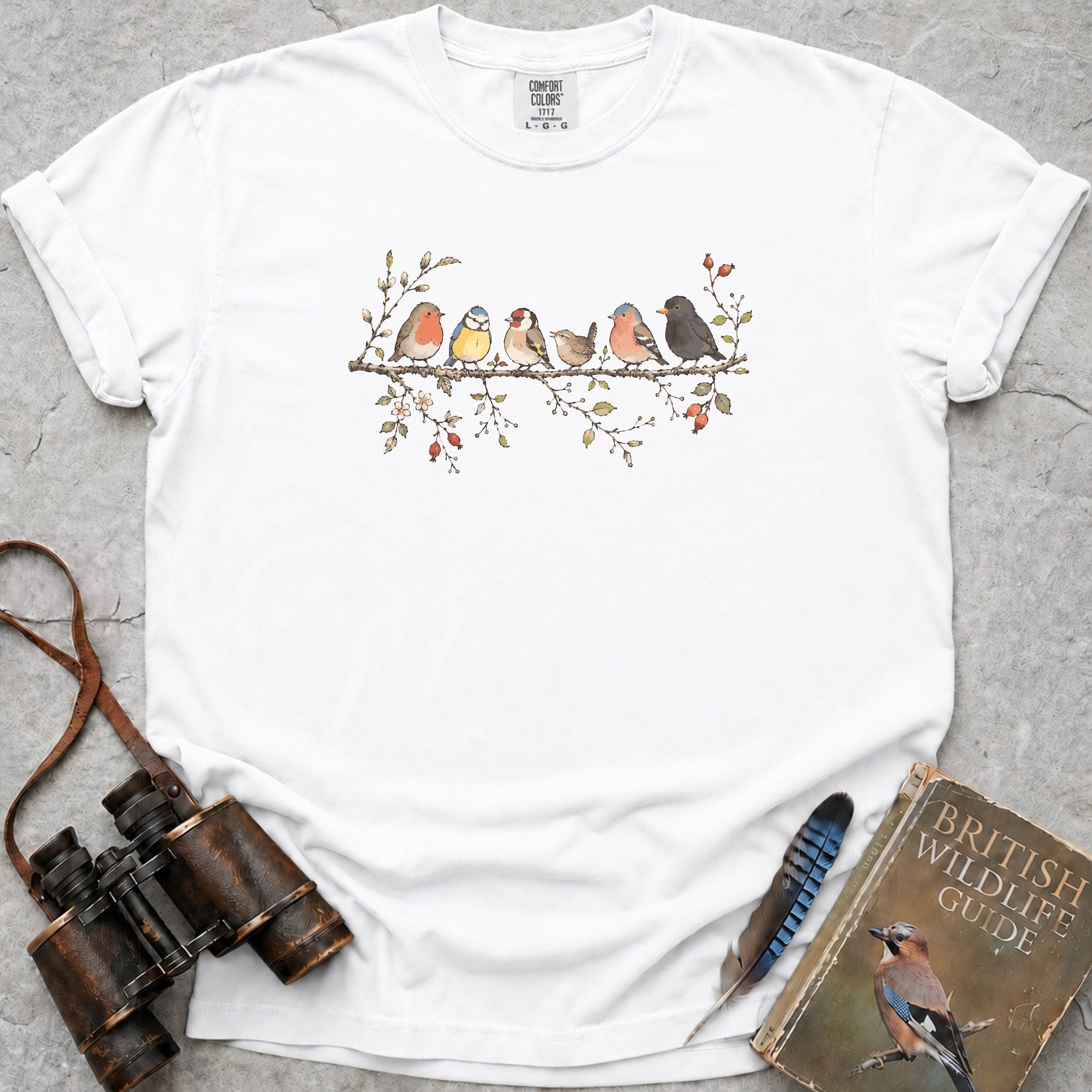 Feathery Friends — white