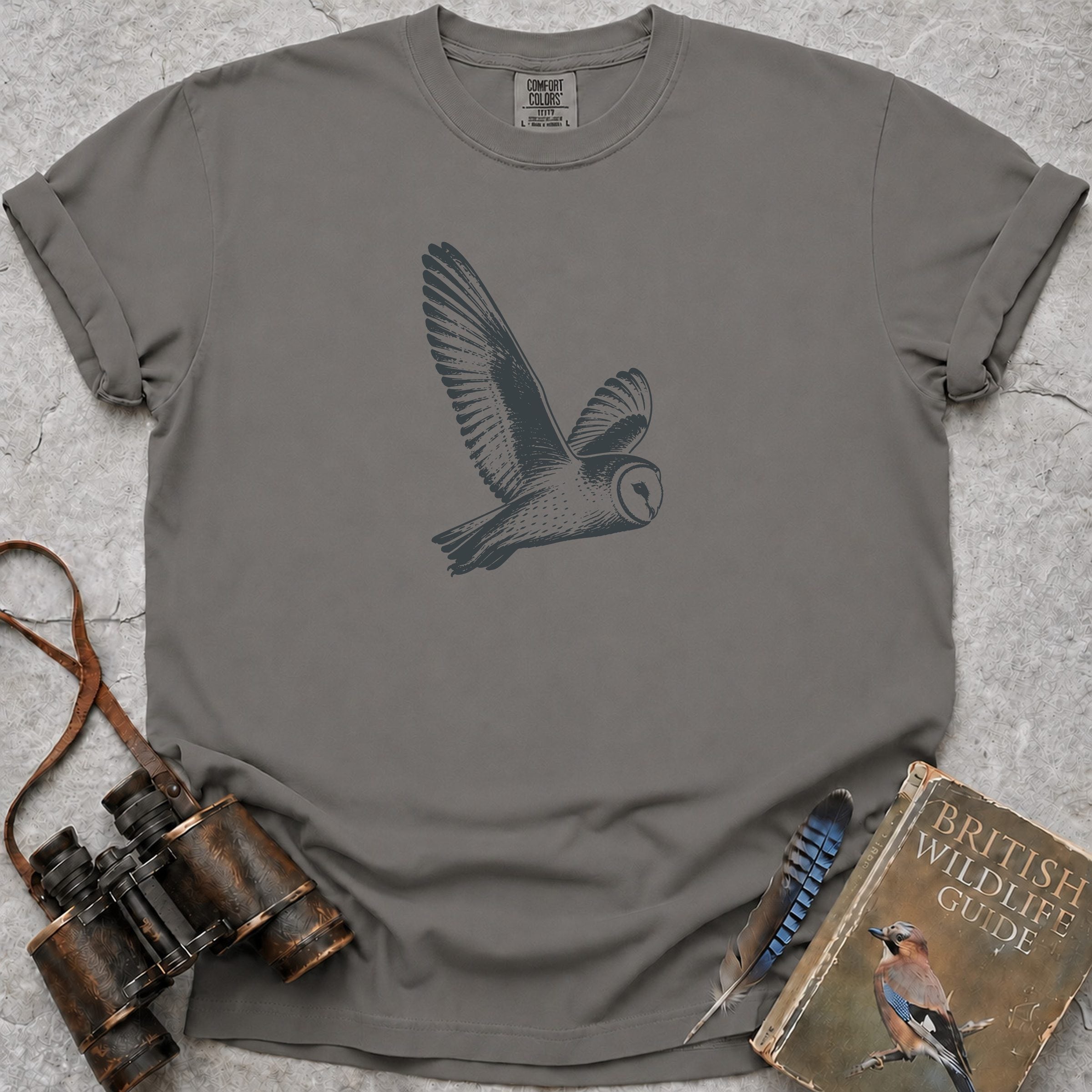 Flight of the Owl T-Shirt — grey