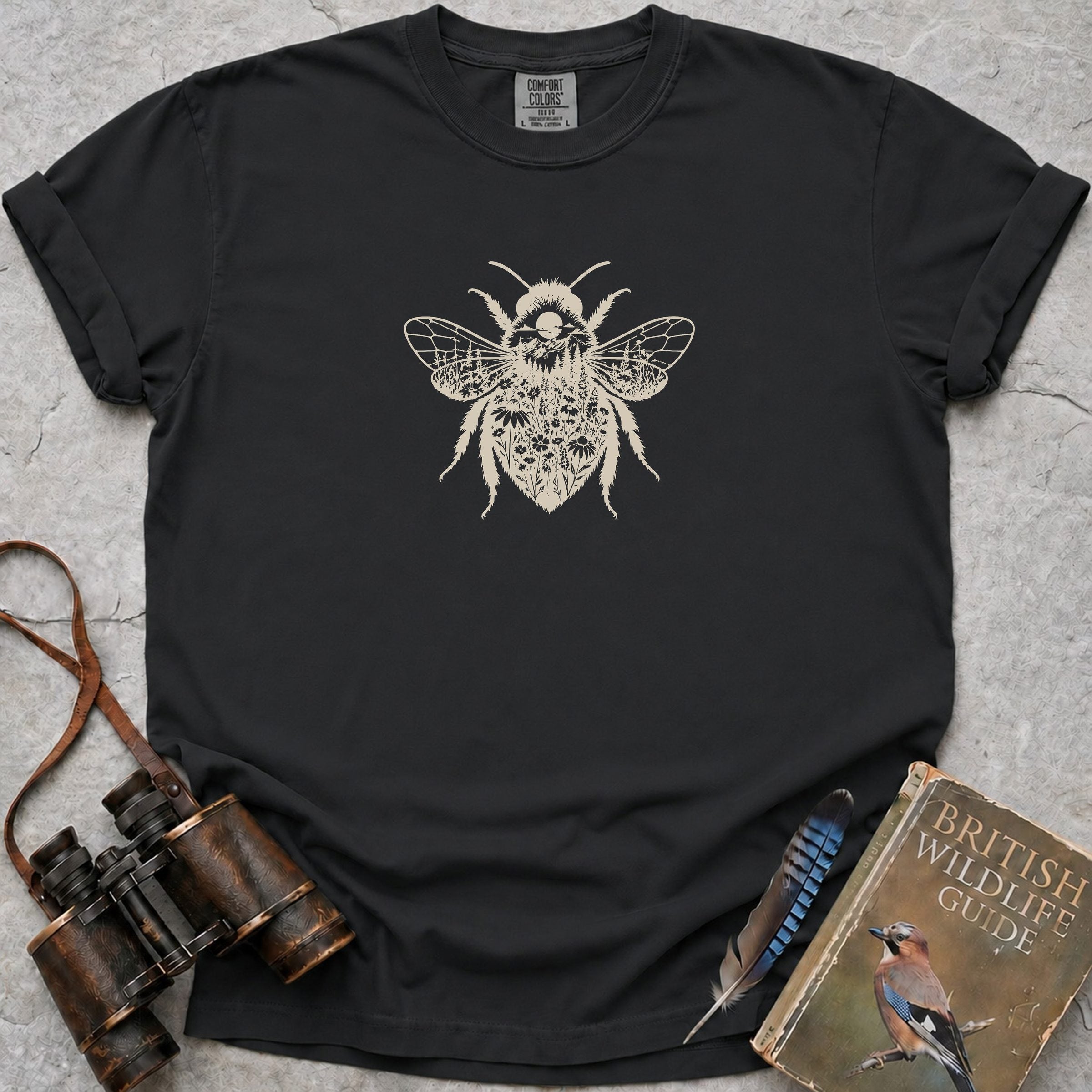 Flower Bee T-Shirt — black