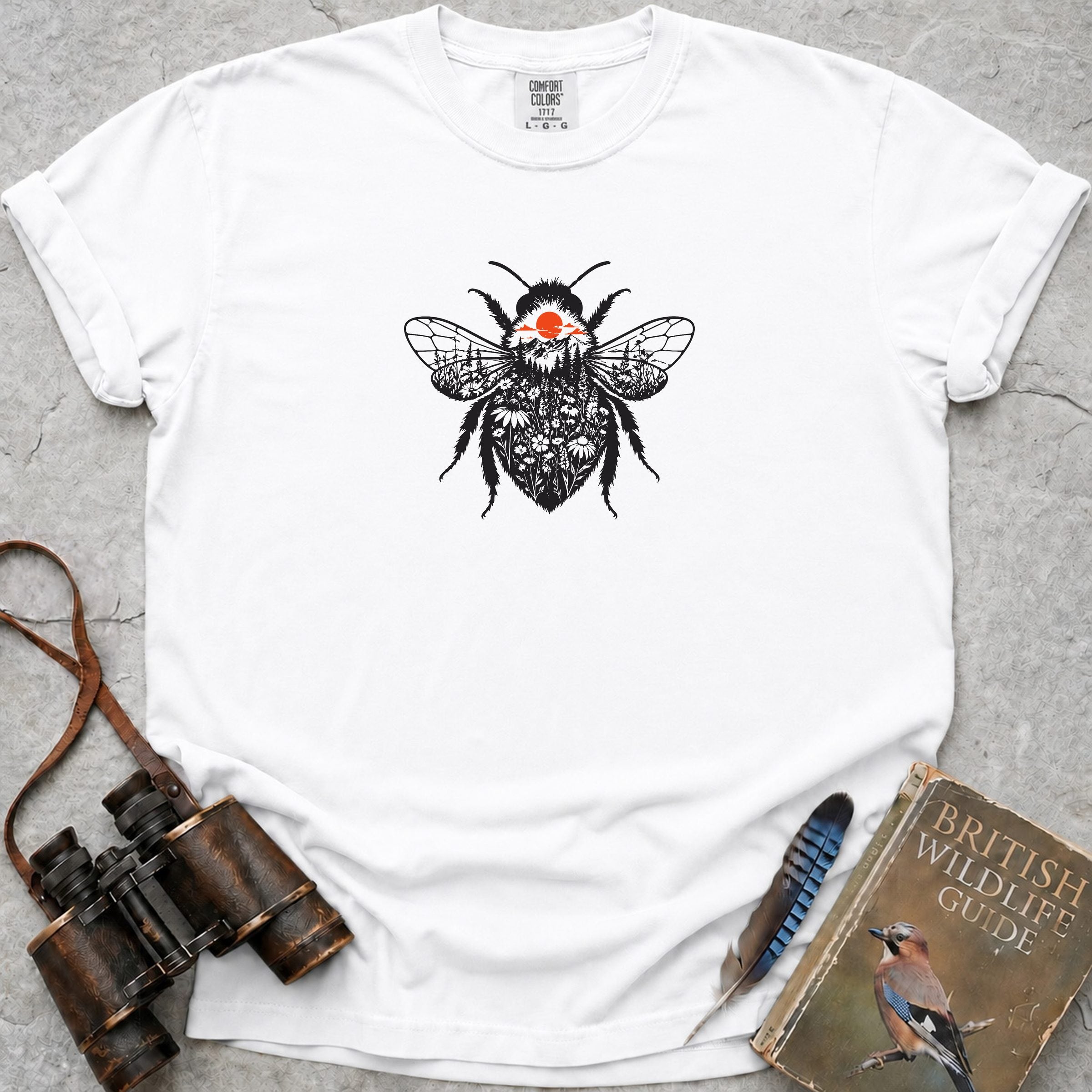Flower Bee T-Shirt — white