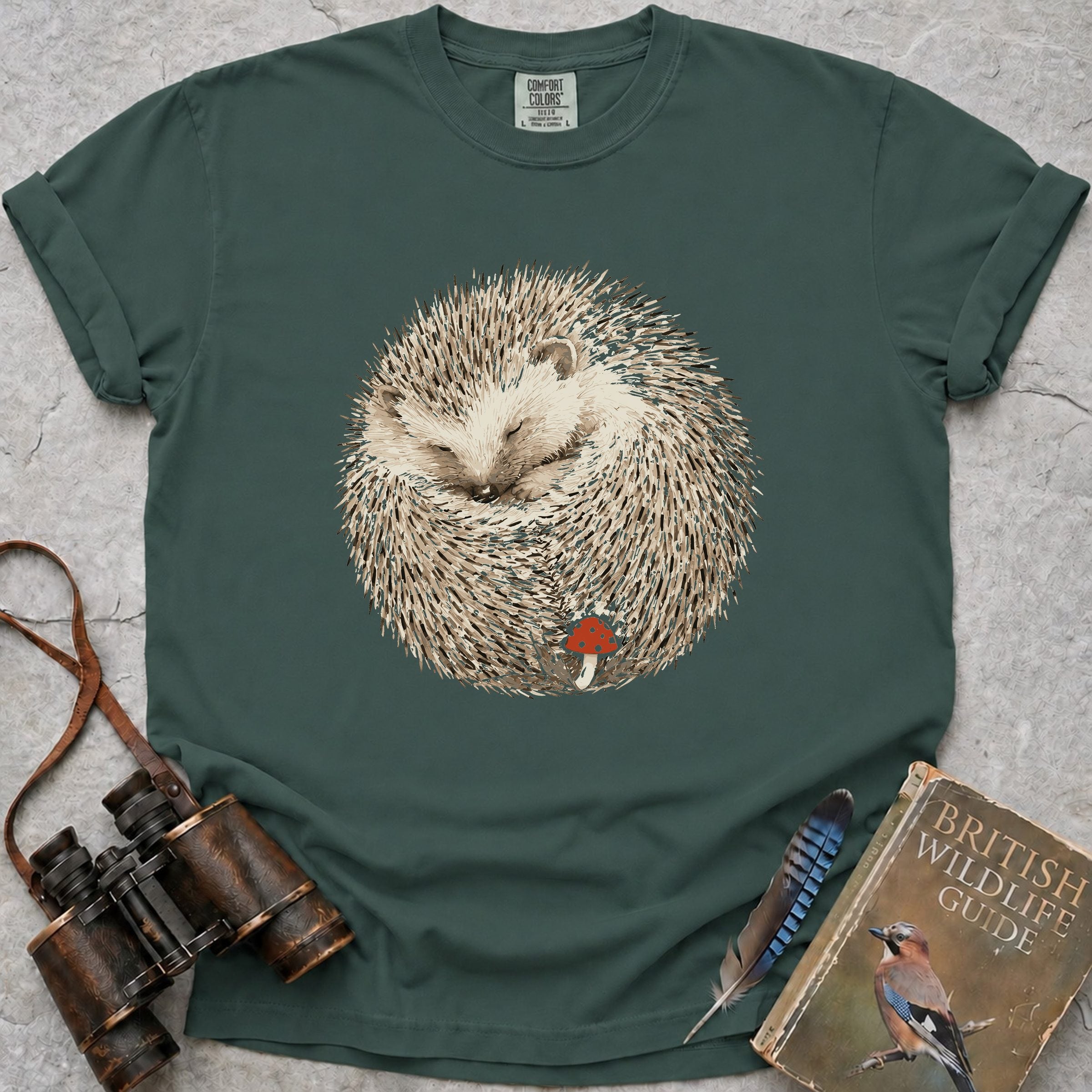fly-agaric-hedgehog — blue spruce