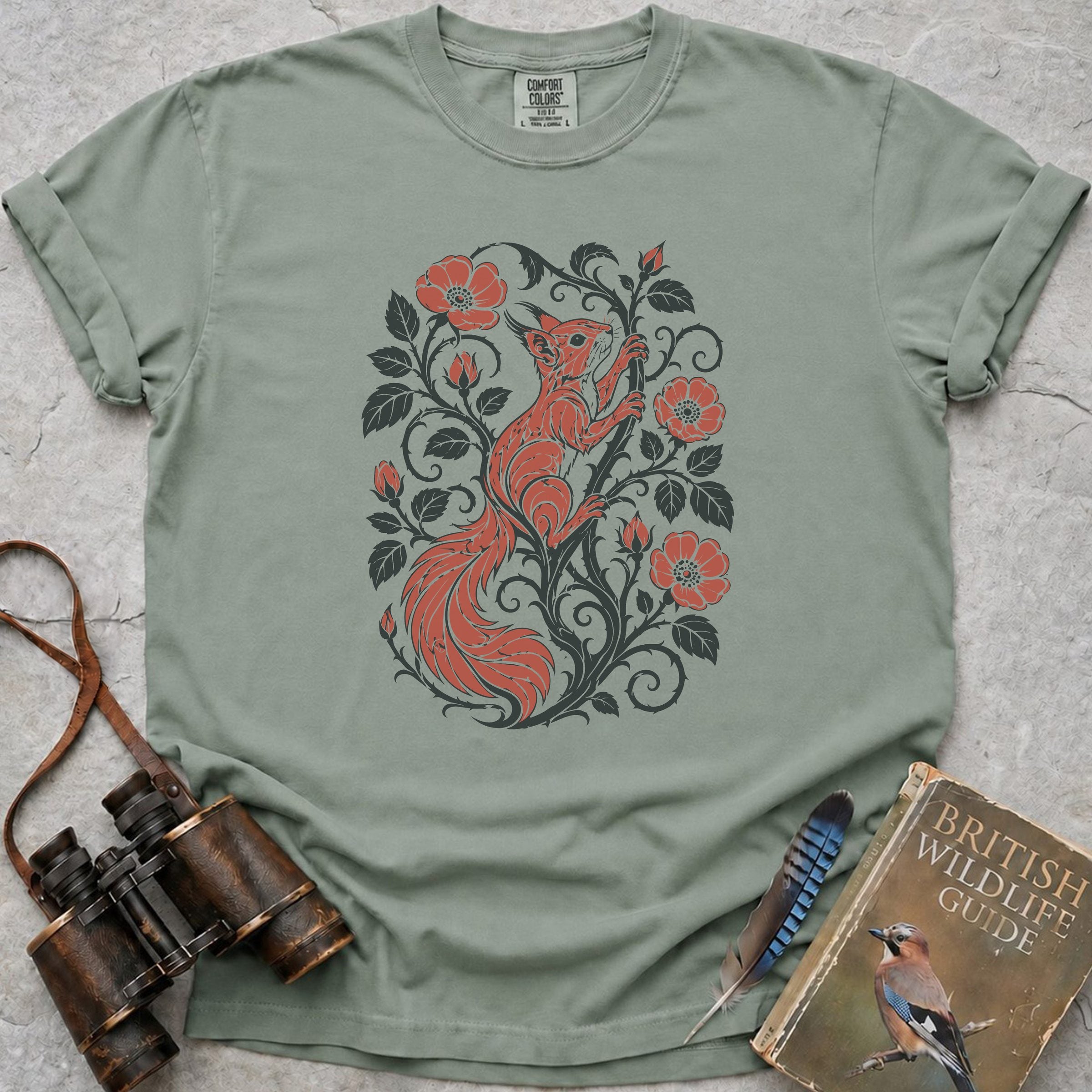 Folk Art Squirrel T-Shirt — bay