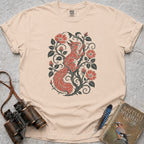 Folk Art Squirrel T-Shirt — ivory