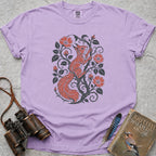 Folk Art Squirrel T-Shirt — orchid