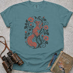 Folk Art Squirrel T-Shirt — seafoam