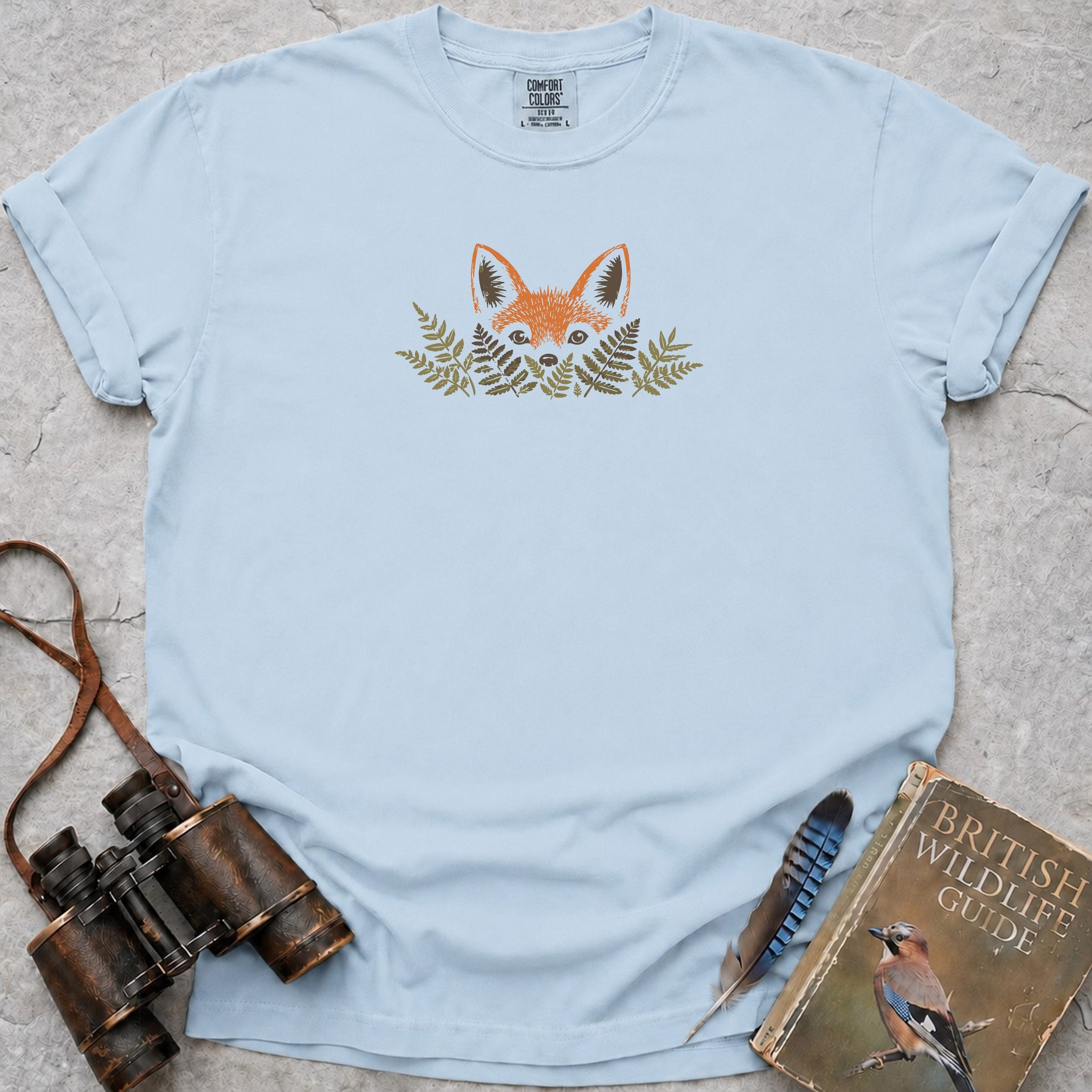 Fox Cub Peek A Boo T-Shirt — chambray