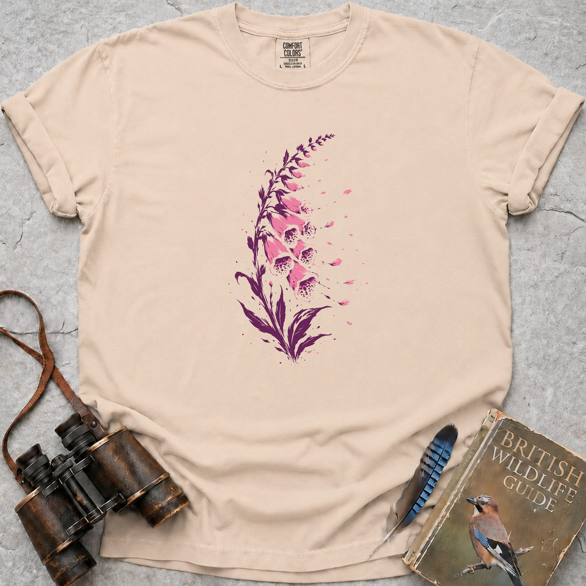 Foxglove Splash T-Shirt — ivory