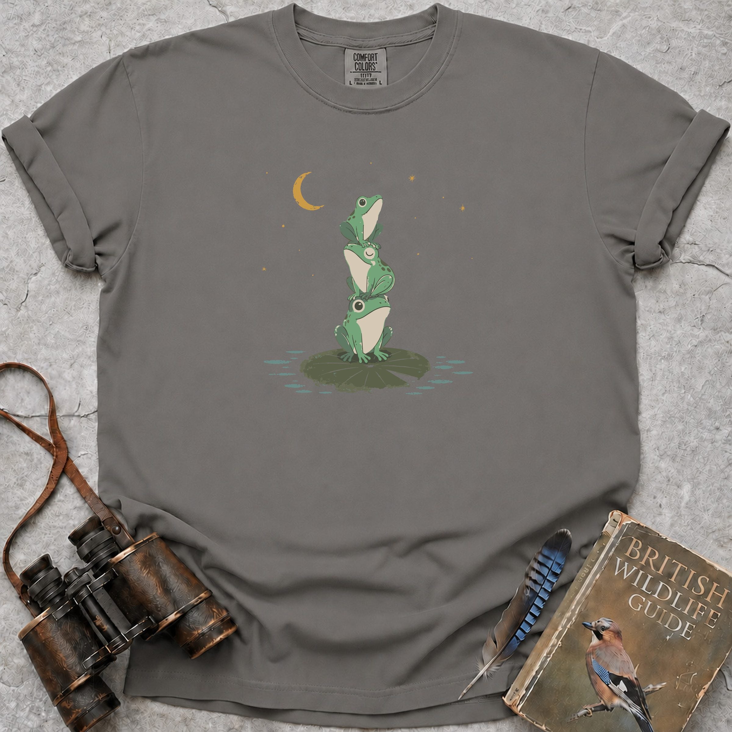 Frog Trio T-Shirt — grey