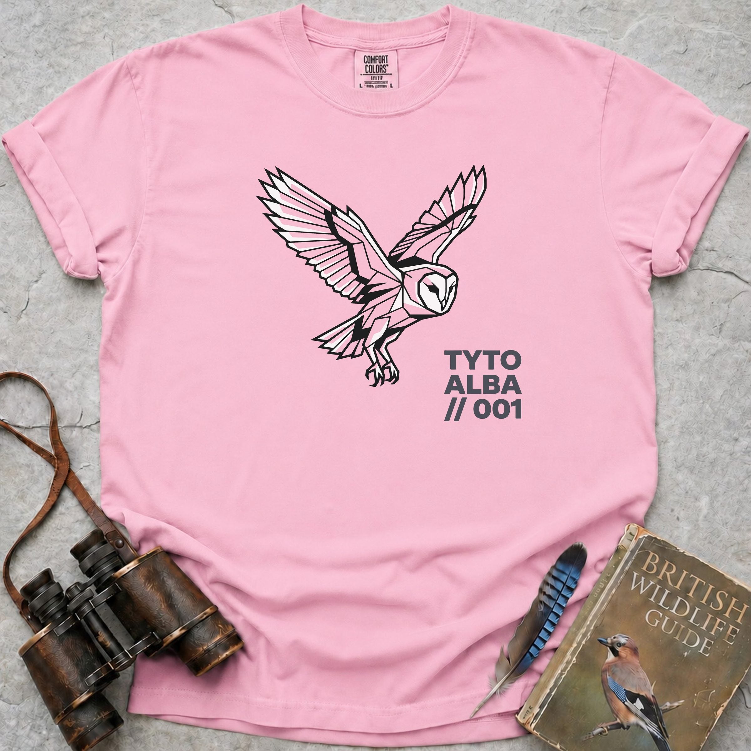 Geometric Barn Owl T-Shirt — blossom