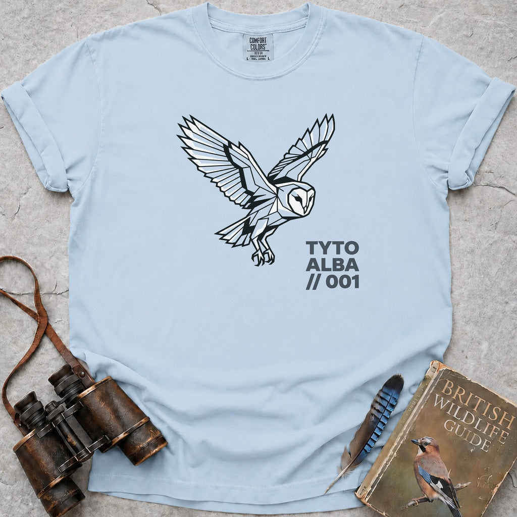 Geometric Barn Owl T-Shirt — chambray