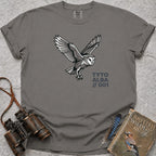 Geometric Barn Owl T-Shirt — grey