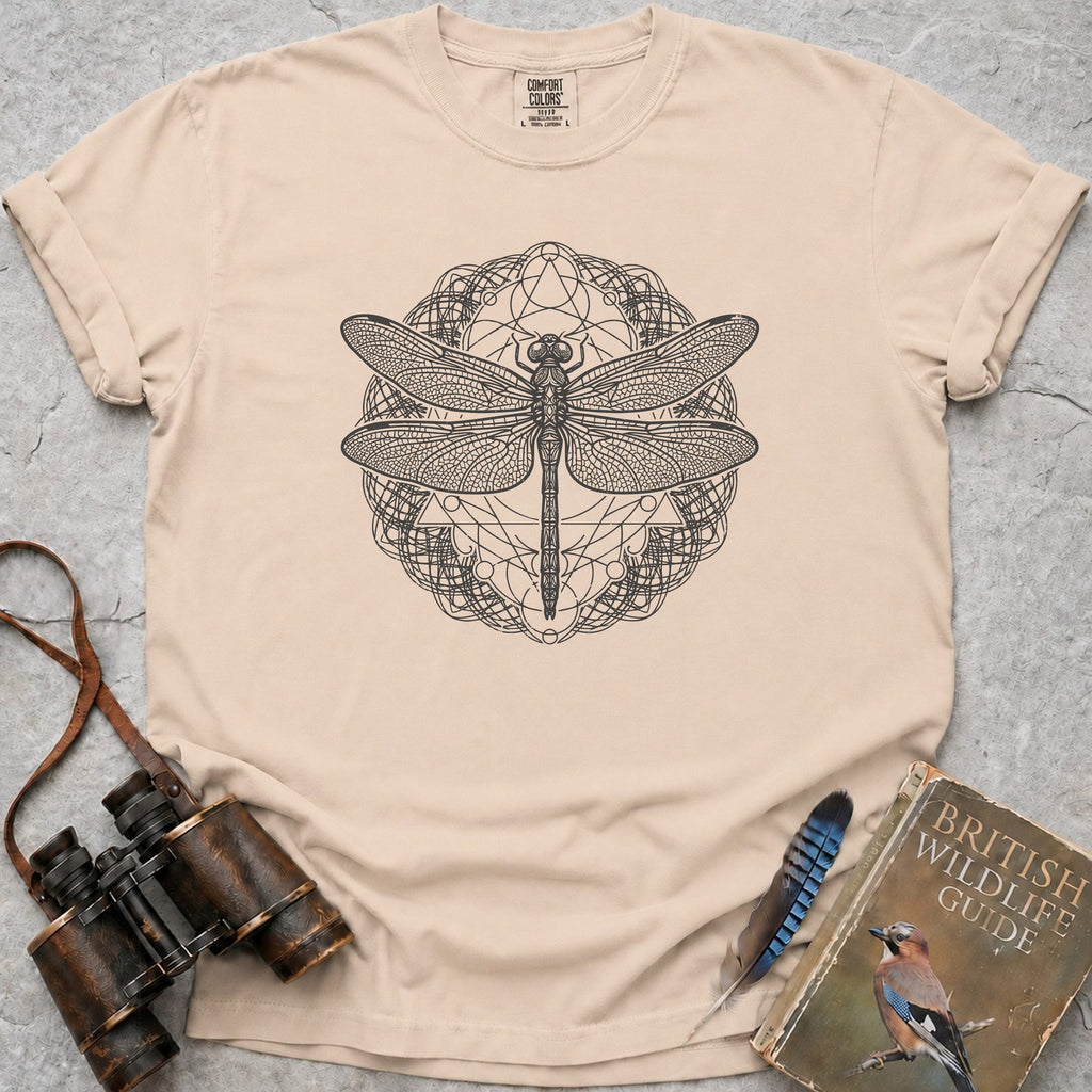 Geometric Dragonfly T-Shirt — ivory
