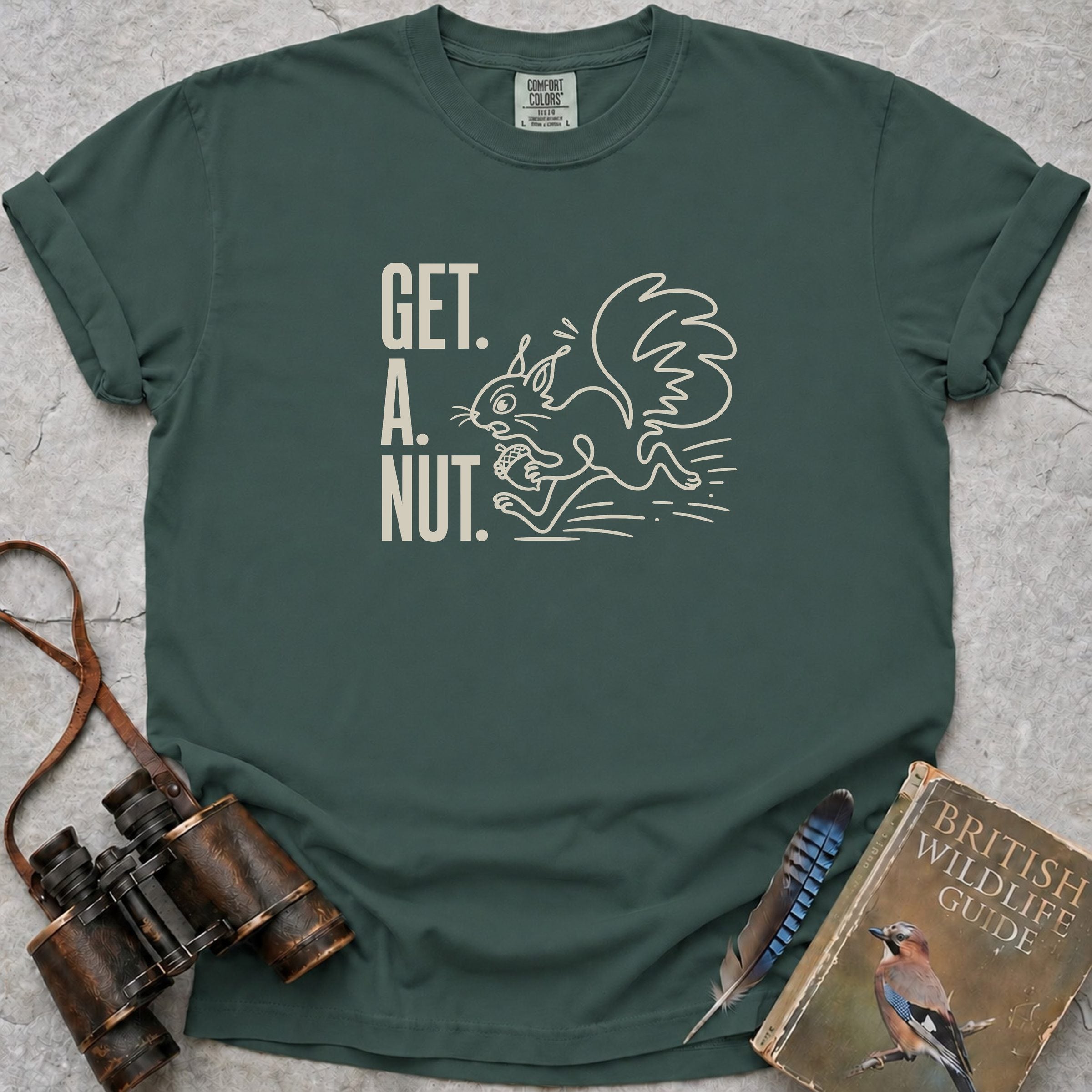 Get A Nut Squirrel T-Shirt — blue spruce