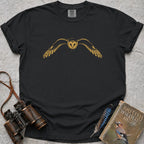 Golden Barn Owl T-Shirt — black