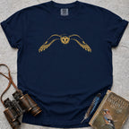 Golden Barn Owl T-Shirt — true navy