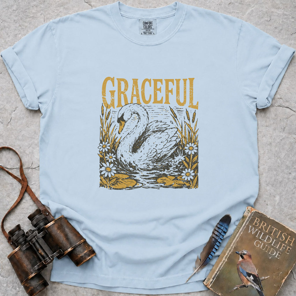 Graceful Swan T-Shirt — chambray