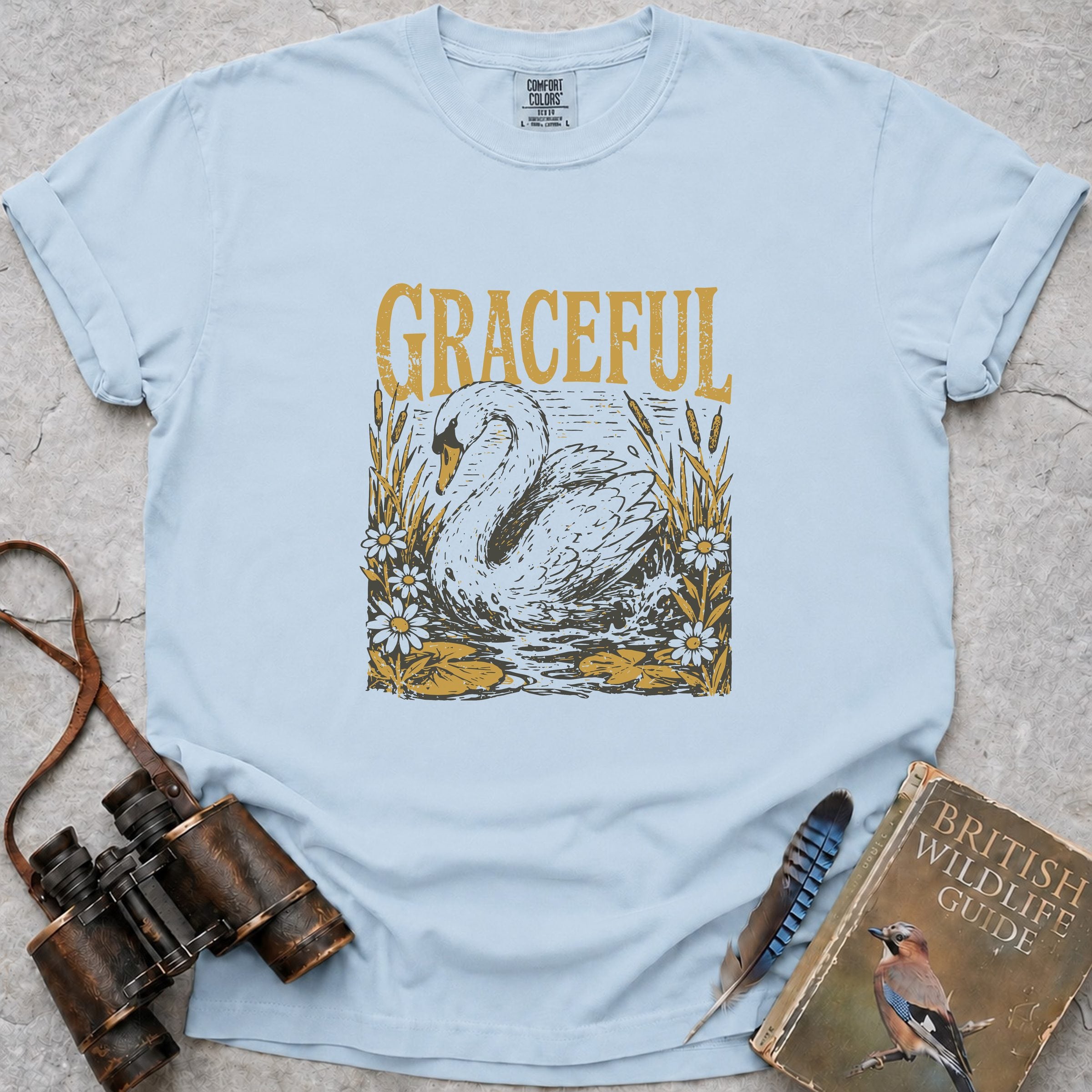 Graceful Swan T-Shirt — chambray