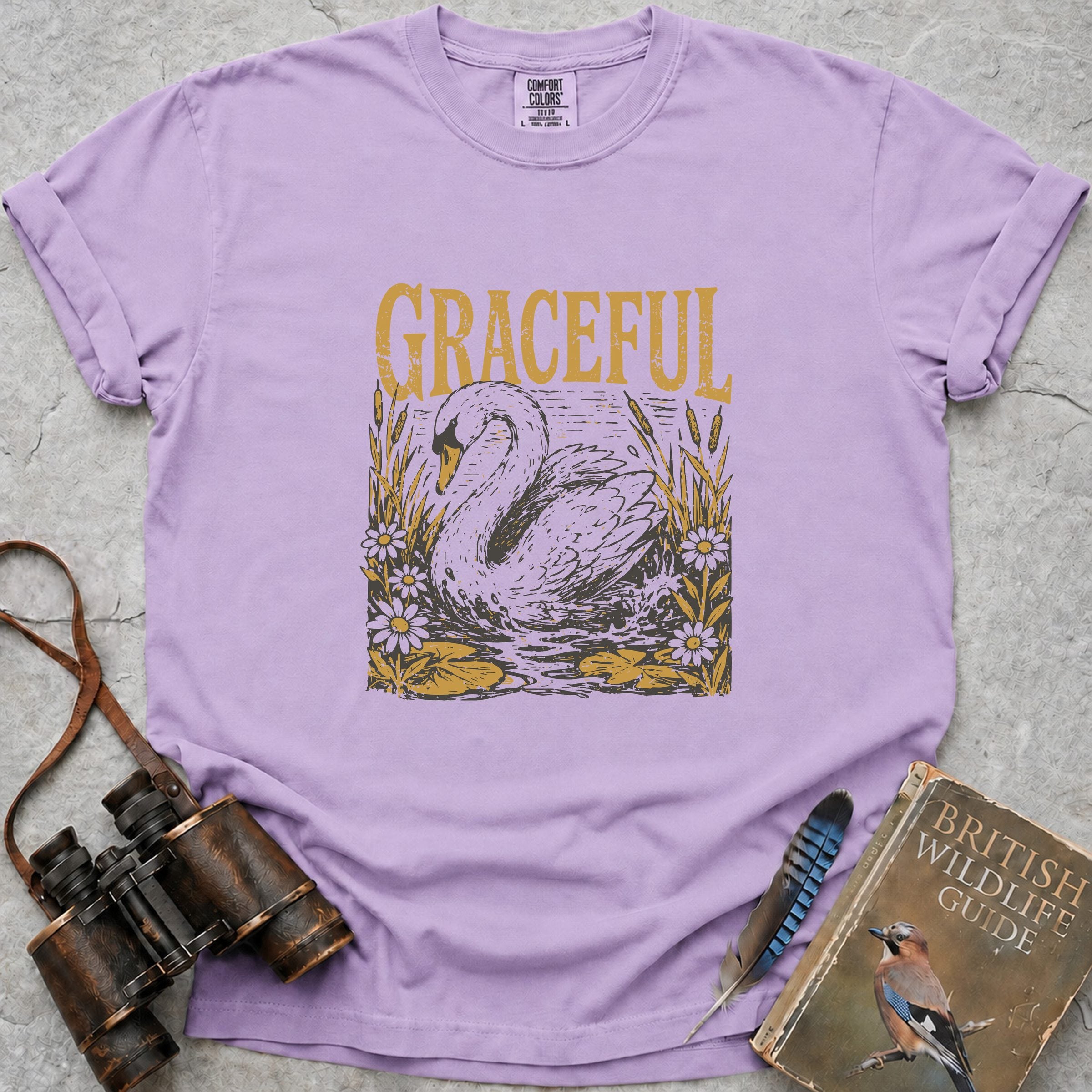 Graceful Swan T-Shirt — orchid