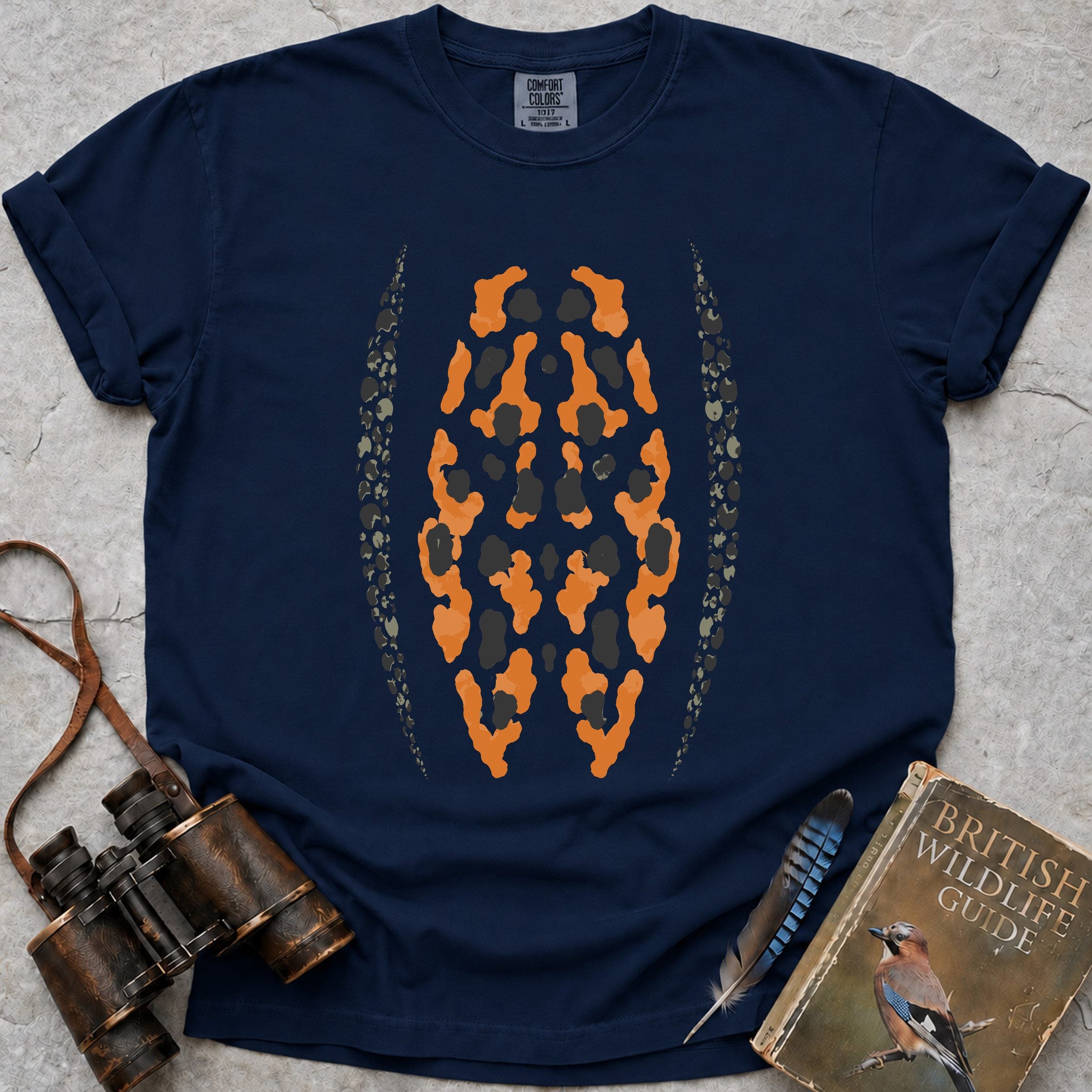 Great Crested Newt Belly T-Shirt — true navy